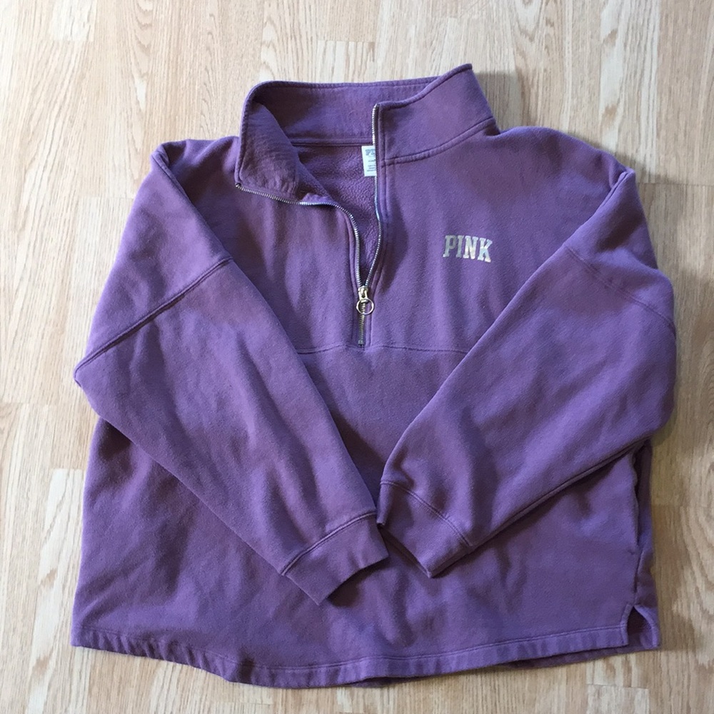 GUC VS PINK Shine Cowl Half Zip Sweater XL